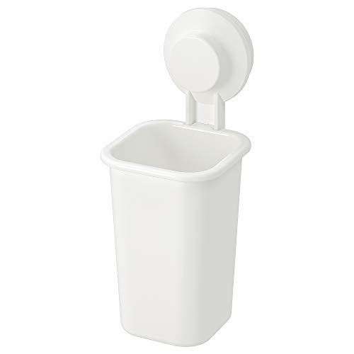 Tooth Brush Holder with Suction Cup, White. No Drill No Screw Req...