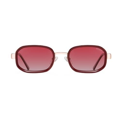 Image of SOJOS Trendy Rectangle Polarized Sunglasses for Women Men,Retro Square Shades Chic Sun Glasses SJ1291