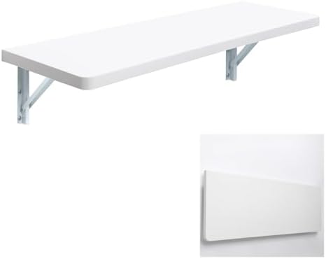 Compact Folding Wall Table - Versatile Space-Saving Workbench for Office, Kitchen, Dining Room & Study - Stylish White Design, 40x25cm, Ideal for Small Spaces