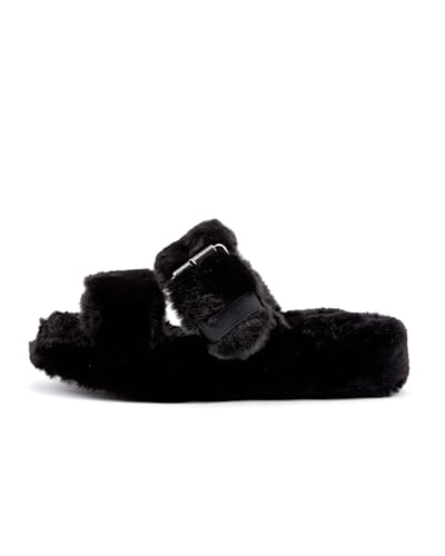 Skechers Womens/Ladies Cozy Wedge Sandals (10) (Black)