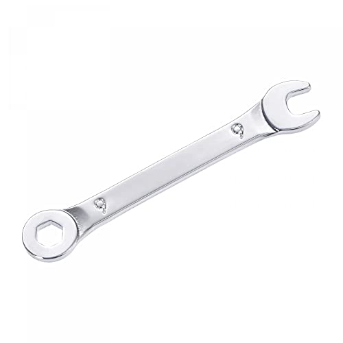 Uxcell Thin Combination Wrench With Offset 6-Point End And Angled Open End, Metric Mirror-Chrome Plated High Carbon Steel, For Household Repairs, 6Mm #TOP2