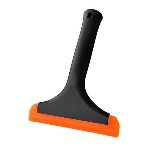 HABNVUON 1PCS Small Silicone Window Squeegee, Windshield Squeegee, 5.9 Inch Windshield Water Blade with Non-Slip Handle, All-Purpose Car Window Water Wiper for Car Mirror Bathroom (Black, 1PCS)