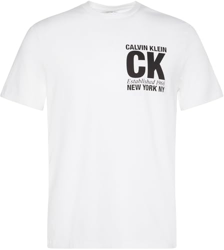 Calvin Klein Men's Ss 30s Whsl Sp Ck Corner Graphic Lv04re819g Graphic Tees (Pack of 1)