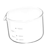 VINTORKY Glas messbecher mit Messlinie Kleines Espressoshot glas Vielseitiger Milch Sahnekrug Langlebig und Präzise für Kaffeezubereitung und Partys
