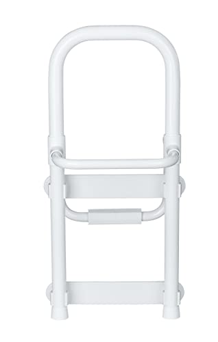 WENKO Secura Einstiegshilfe für die Badewanne, Belastbar mit bis zu 150 kg, Strapazierfähiges Aluminium/Kunststoff, 23 x 52 x 22,5-39 cm, Weiß