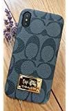 Gibbon iPhoneXS MAX - US Fast Deliver Guarantee FBA- New Elegant Luxury Designer PU Leather Monogram Style Cover Case for Apple iPhone Xs MAX ONLY (CO Badge Black)