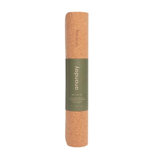Ananday Premium Cork Yoga Mat - Sustainable, Non-Toxic & PVC-Free,