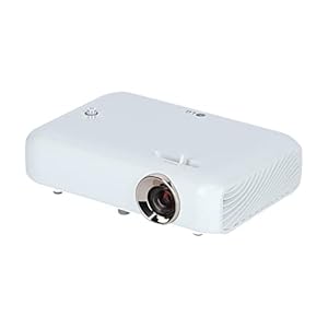 LG Beamer PH510PG bis 254 cm (100 Zoll) Cineabeam HD LED Projektor (550 Lumen, 1280 x 720, DMD DLP Chip, Integrierter Akku), weiß
