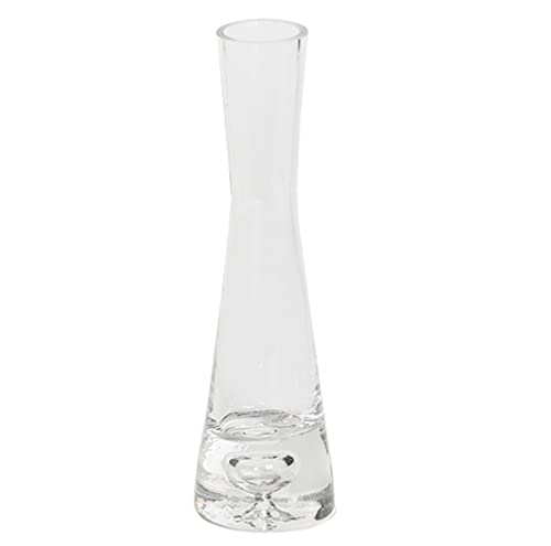 Mini vase floral en verre transparent avec petite ouverture - Pour bureau, maison, hôtel, salle à manger