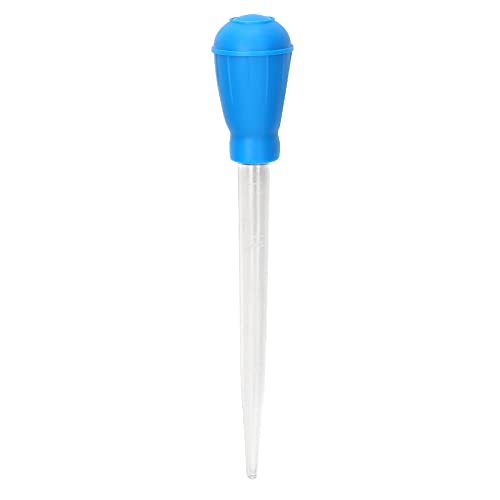 Mini-Aquarium-Wasserwechsler, Manueller Aquarium-Tropfer, Korallen-Futterpipette, Aquarium-Reinigungsabfall-Entferner, Abfall-Fäkalien-Reinigungsrohr, Aquarium-Saugrohr-Pumpen-Reinigungsgerät(Blau)