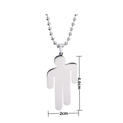 AKAMAS 1PC Stainless Steel Pendant Necklace,Villain Necklace,Necklace,Stainless Steel Couple Pendant Necklace