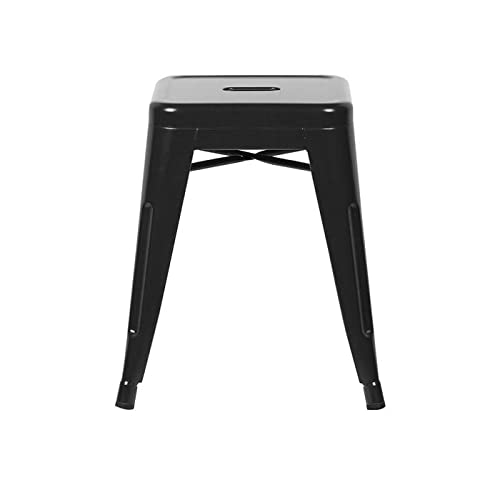 Kit - 3 x banquetas baixas Iron Tolix - 45 cm - Preto