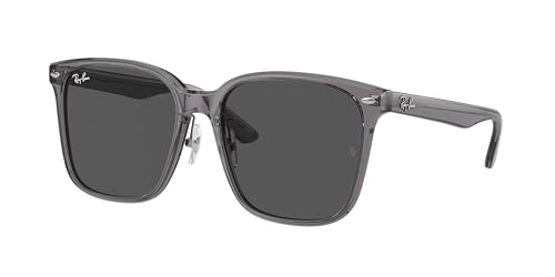 Ray-Ban RB2206D Sunglasses Bundle: RB 2206D 139987 Transparent Grey Dark Grey and Universal Anti-slip Silicone Leash
