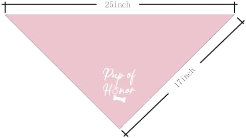 Pup of Honor Dog Bandana for Small Medium Dogs - Baby Pink