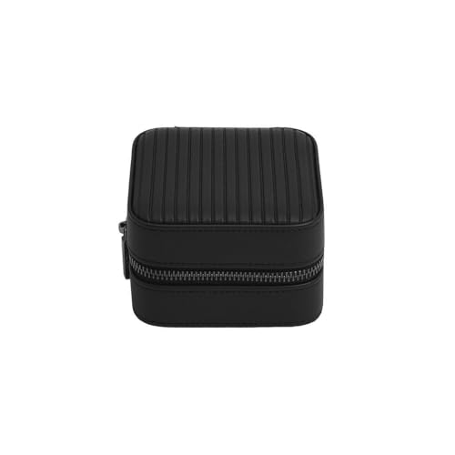 Stackers Boîte à montres et bijoux cannelée noire pour votre dressing