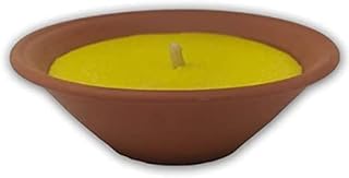 Rock and Baby - Bougie Anti-Moustique à la Citronnelle ø 17,5 cm. (6,89 in) - Pot en Terre Cuite Naturelle - Grande Bougie en Cire Parfumée - Durée 9 à 10 Heures