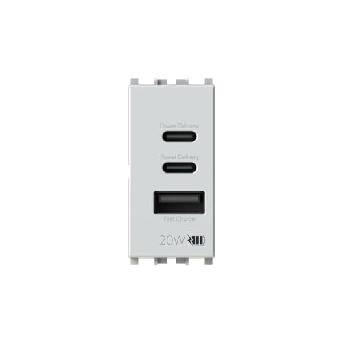 4box - Alimentatore USB CCA 20W compatibile Vimar®...