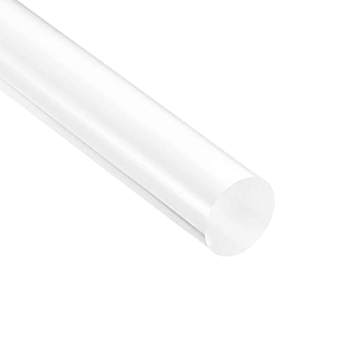 Image of uxcell Acrylic Round Rod, Clear,1 /32 inch Diameter 10-1 /4 inch Length, Solid Plastic PMMA Bar Stick 10pcs