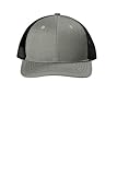 Port Authority Youth Snapback Trucker Cap YC112, Heather Grey/ Black, OSFA