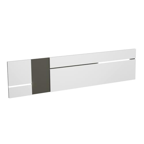 Homey - Cabecero con Leds Arian de 260 x 60 cm | Práctico y Elegante | Fácil de Montar, Color Blanco - Grafito (para Cama Desde 135 hasta 200)