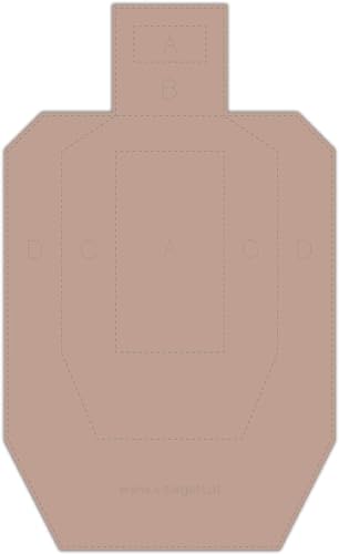 USPSA/IPSC Metric Wettkampfscheibe/Wellpappe Braun/Weiß/Format 46 x 76 cm (10 Stück) USPSA/IPSC Metric Wettkampfscheibe/Wellpappe Braun/Weiß/Format 46 x 76 cm (10 Stück)