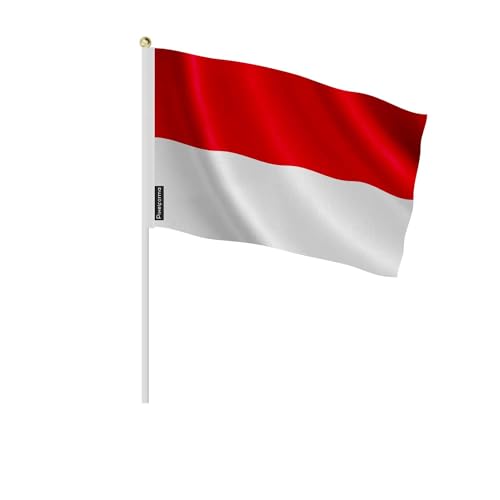 Drapeau Monaco 14x21cm en lot de 100 mini drapeaux monégasques pour événements