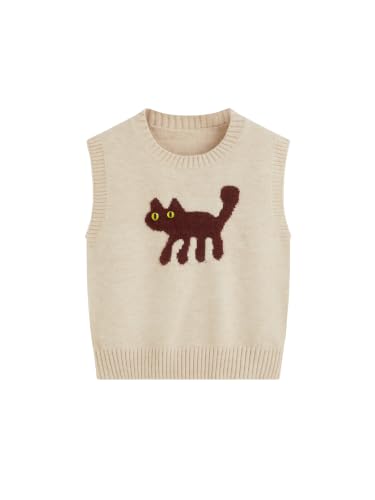 Image of CIDER Women's Sweater Vest Knit Sleeveless Pear Cute Graphic Tank Top