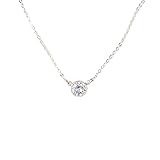 Designed By Stacey Handmade Dainty CZ Solitaire Pendant Necklace, 925 Sterling Silver Jewelry, Elegant Gifts for Women, Birthday, Christmas, Wedding, Prom, Homecoming, 16 to 18