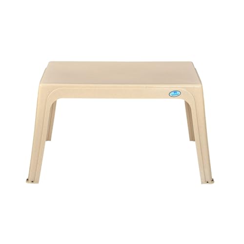 Image of Nilkamal Victor Center Table | Coffee Table | Tea Table | Teapoy for Home, Living Room, Office, Cafes | Marble Beige
