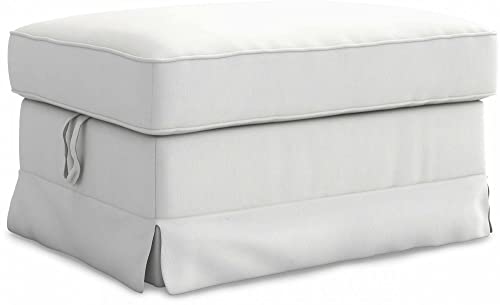 MASTERS OF COVERS Ektorp Footstool Cover Ektorp Ottoman Cover-Cool White