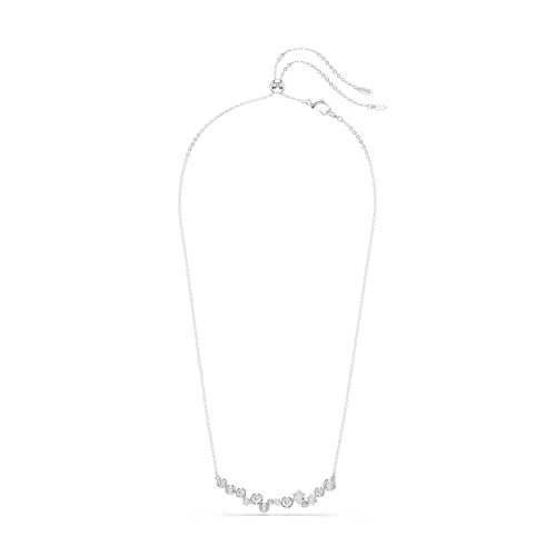 Swarovski Constella necklace, Mixed cuts, White, Rhodium plated2