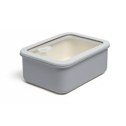 SWANZ Ceramic Coated Meal Prep Lunch Box With Glass Lid,