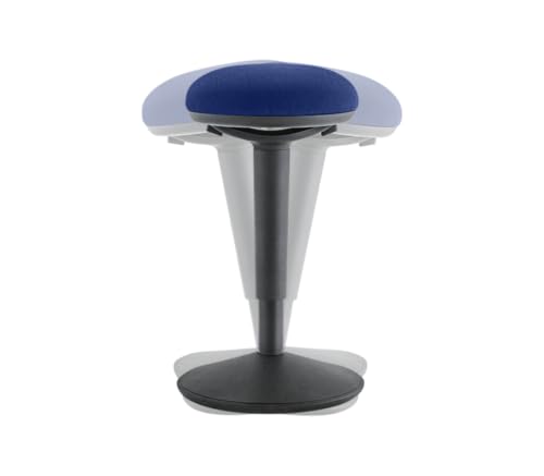 Image of Kore Design Wobble Stool for Standing Desks, Ergonomic Wobble Chair for Adults /Kids, Perfect for Classroom Seating, Round Curved Seat for Active Sitting Vanity Desk Stool for Home /Office Use, Blue