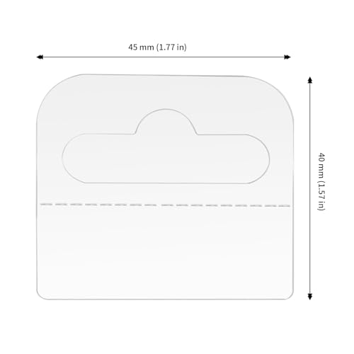 CHUENKUK Lot de 600 étiquettes de suspension transparentes perforées en plastique - 45 x 40 mm - Pour la présentation des marchandises – vue 2