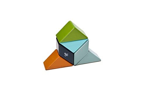 Image of 6 Piece Tegu Pocket Pouch Prism Magnetic Wooden Block Set, Nelson