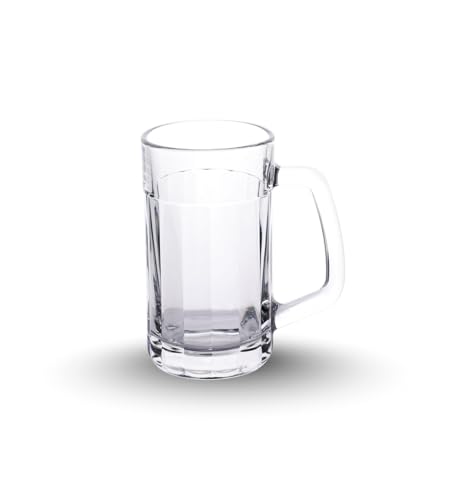 Image of Table & Tale Americano Line 340 ml Beer Mug Set of 12 from Brazil | Crystal Clear Beer Mug | Ideal for Beer, Cocktails, Mocktails, Cold Drinks & Other Beverages