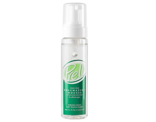Prell Volumizing Mousse for All Hair Types, Strong Hold Soft Touch Finish 7.5 fl. Oz, 1 Pack