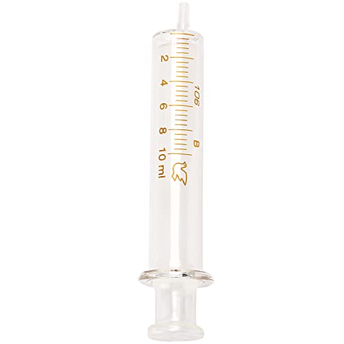 10ml Glass Syringes with Caps for Laboratory (10Pack)