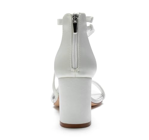 Womens Wedding Shoes High Heels Chunky Block Round Toe Toe Heels for Women Dressy Open Toe Chain Heel Sandals,Dark Purple,8(Dark Purple,7)4