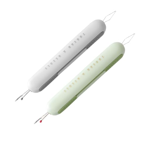 VILLCASE 2pcs Needle Threader: Seam Ripper 1 Integrated Seam Remover and Needle Threading Tool for Hand Sewing Knitting Stitch Quilting Supplies