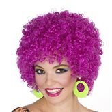 REALPACK CURLY AFRO FANCY DRESS WIGS FUNKY DISCO CLOWN STYLE MENS/LADIES COSTUME (LIGHT PURPLE)