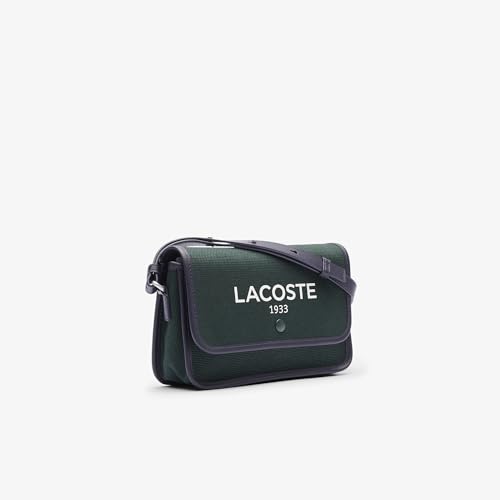 Lacoste Women's Heritage Canvas Flap Close Cotton Shoulder Bag, Sinople/Abysm, One Size2