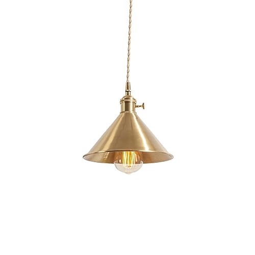 Chandelier suspension abat-jour rustique et lampe suspendue métal