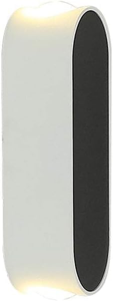 Aplique de pared LED de 6 W para arriba y hacia abajo, lámpara de montaje empotrada de aluminio moderno de 3000 K, iluminación de pared interior para sala de estar, dormitorio, pasillo y escalera
