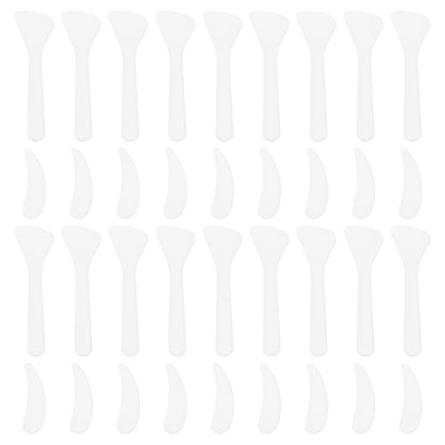 IWOWHERO 100 piezas Aplicadores Faciales Multifuncionales Cucharas para Mascarilla y Crema Facial Blancas Herramienta Duradera y Ecológica para Uso Profesional y Doméstico