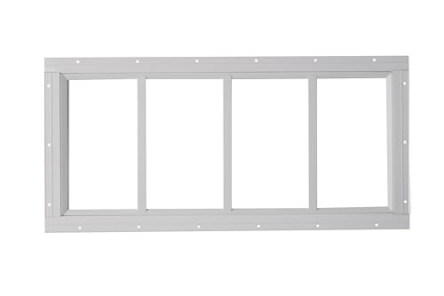 10' x 29' White Transom Shed Window, Tempered Glass, Great for Outdoor Sheds, Playhouses, Garages, and Barn!