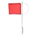 AOWINHIT Stainless Steel Marine Mast Flag Wind Indicator, Sailboat Yacht Mast Mount Red Boat Flag for Monotype Sailing (140x120mm / 5.51x4.72 in)