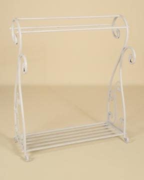 Miniatura 2 de Estante de edredón de metal Whitewash