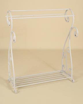 Welcome Home Accents Whitewash Metal Quilt Rack #TOP1