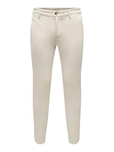 ONLY & SONS Herren Chino Hose ONSMARK - Tapered Fit - Schwarz Grau Blau Grün, Größe:30W / 32L, Farbvariante:Moonstruck 22010209